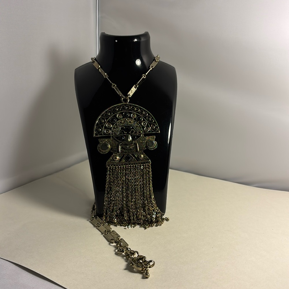 Stunning piece metallic gold shade 22” long